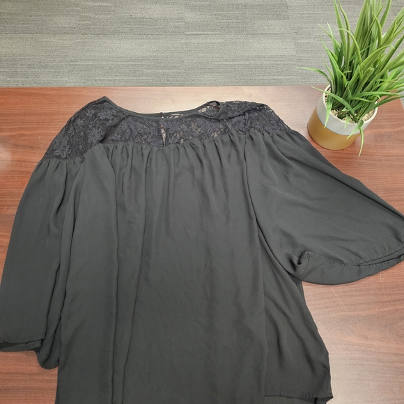 Old Navy Tops - Old Navy Black Women's Blouse with Lace Detail
